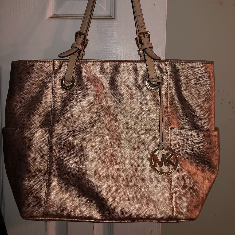 Michael Kors Rose Gold Tote Bag